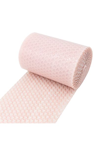 Choice 20cmx500cm Rolled-up Misty Pink 20cmx5 Meters Pink Blue Lovely Heart Shape Bubble Wrap Shockproof Pa