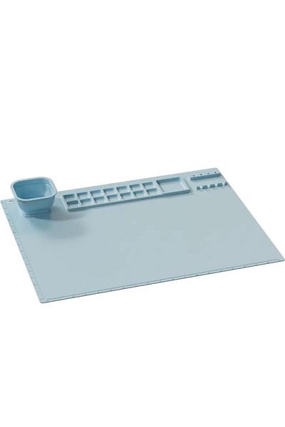 Choice Blue 1pcs Silicone Painting Pad Brush Holder Crafts Silicone Pad Multifunctional Silicone Art Painti