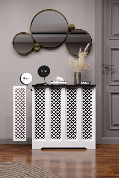 BAGAX Zeugma Model, Beyaz Üstü Siyah Renk,iç Ölçü 76 Cm Dış Ölçü 80 Cm Petek ...