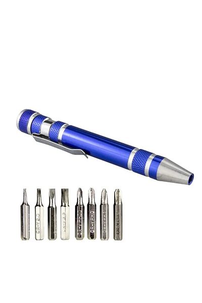 Choice Multifunctional Magnetic Screwdriver 8 In 1 Aluminum Alloy Disassembly Pen Slotted Cross Head Scr...