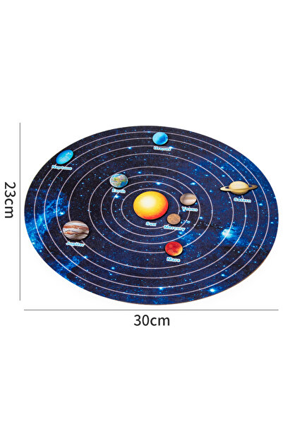 Choice لعبة ألغاز النظام الشمسي من مونتيسوري باللون الأبيض للأطفال الأولاد وا...