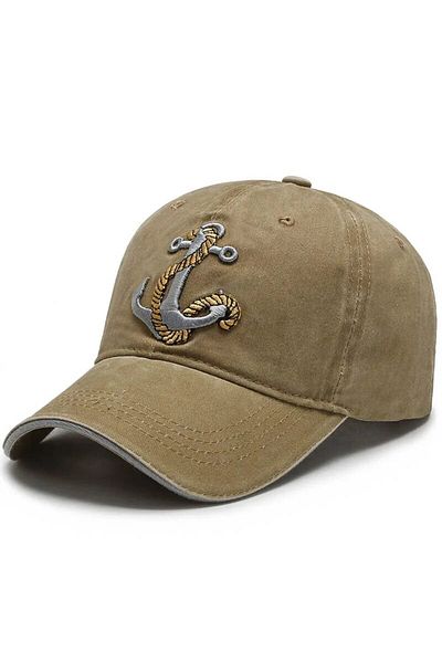 Choice Khaki Hat Men's Spring/summer Trend Embroidered Cowboy Baseball Hat Duck Tongue Hat Outdoor Travel S