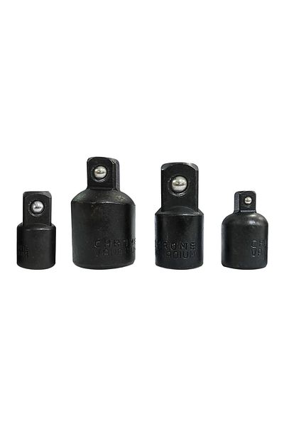 Choice 4pc Silver Black Variable Diameter Sleeve Square Sleeve Conversion Flying Head Adapter 1/2 3/8 1/...