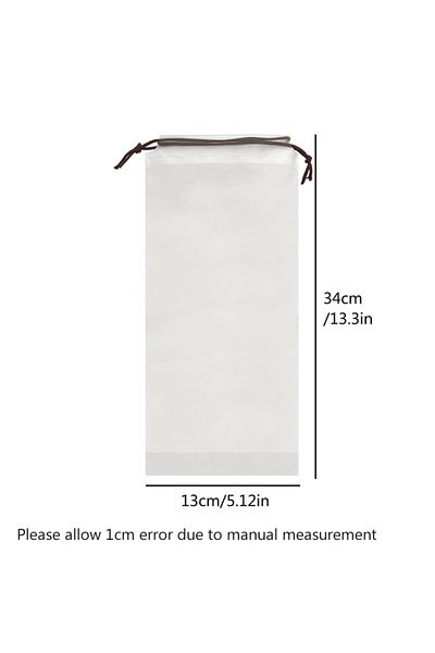 Choice 34x13cm 10pcs 10pcs Transparent Frosted Umbrella Storage Bag Drawstring Design Waterproof Bag Grocer