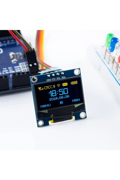 choice2 blue yellow 0.96" Inch OLED Display Screen Module I2C IIC 128x64 SS - D - 1306 3.3V-5V Blue/blue Yel