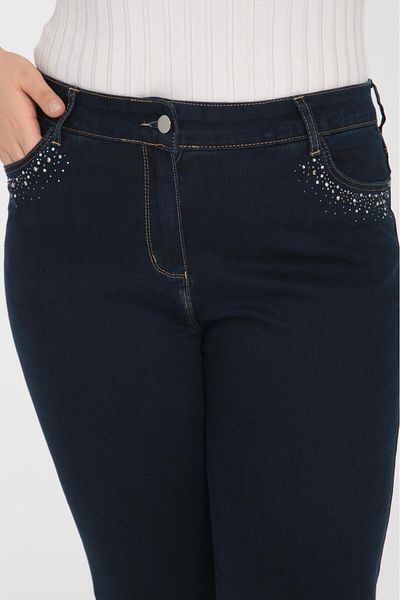 SERRAXXL Pants with Pocket Mouth Stone Detail
