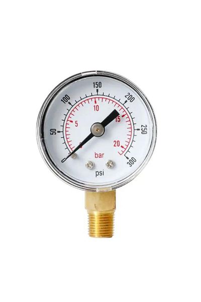 Choice 0-20bar 0-300psi 40mm Face Pressure Gauge 1/8" Bspt Bottom Mounted,accuracy 2.5%,maximum Temperature