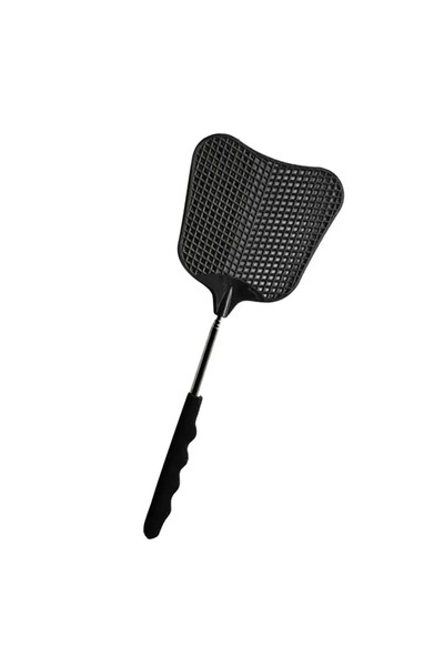 Choice مضرب ذباب تلسكوبي أسود من البلاستيك المتين ومقاوم للبعوض مع طارد للبعوض من الفولاذ المقاوم للصدأ