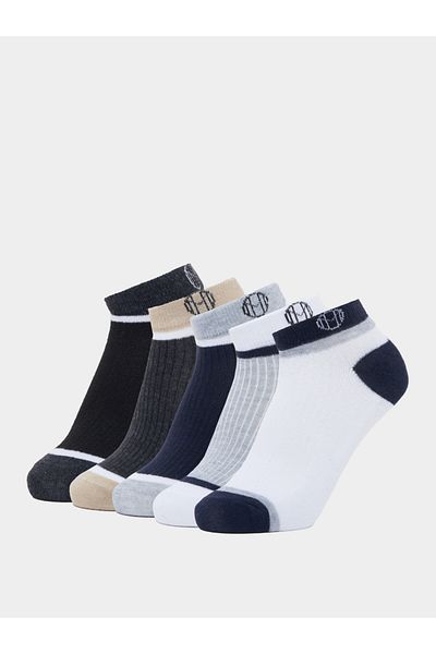 Styli Set of 5 - Contrast Detail Ankle Socks