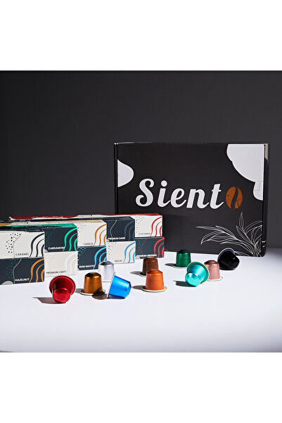 siento gıda Premium Dark Kapsül Kahve 1 Kutu (Nespresso Uyumlu) (10'lu)