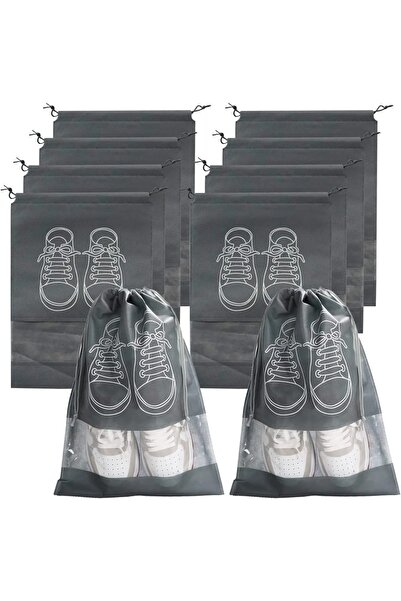 Choice 36 × 45 سم رمادي 10 قطع حقائب تخزين أحذية غير منسوجة حقيبة سفر محمولة ...