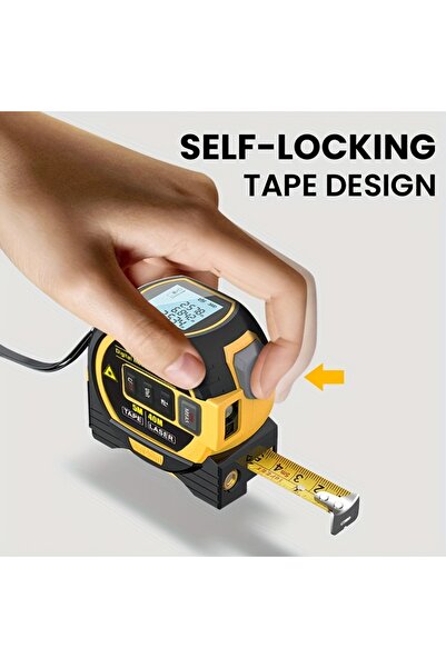 Choice 40m 1pc Laser Tape Measure 3 In 1 Digital Tape Measure High Precision Laser Rangefinder Steel Tape M
