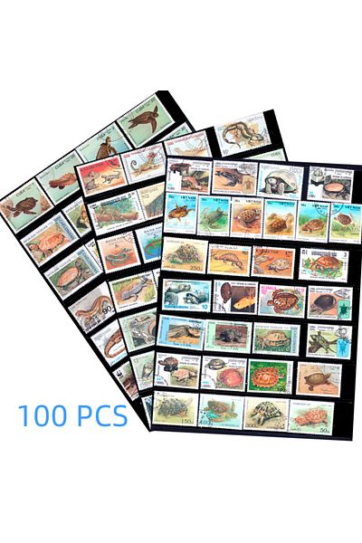 Choice 100 Different Topic Reptiles All Different Unused Postage Stamps With Post Mark In Good Condition F