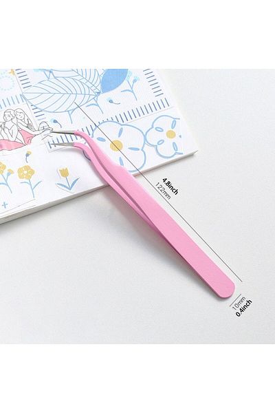 Choice F 1pc Macaron Stainless Steel Tweezers For Sticker Scrapbooking
