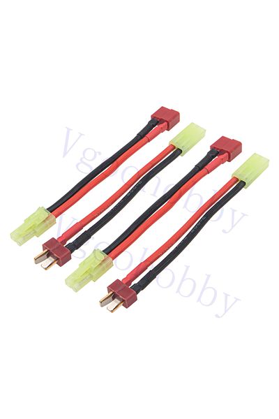 Choice For Airsoft Only,2pairs 3.14" Adapter For Mini Tamiya Style Connector To T Plug 16awg Cable For A...