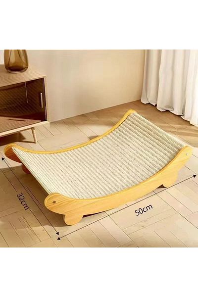 Choice Wooden Cat Scratching Pads Multifuction Cats Sleeping Bed Detachable Wear-resistant Cat Scratch B...