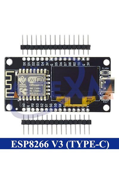 Choice Type-c Usb Nodemcu Esp8266 V3 Development Board With 0.96 Inch Oled Display Ch340 Esp-12f Wifi Modul