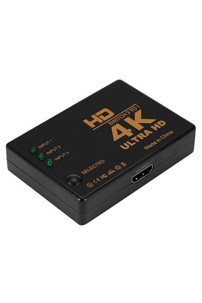 Choice 3 In 1 Out Hdmi-compatible Switch 4k Switcher 3 In 1 Out Full Hd 1080p Video Cable Splitter 1x3 Hub