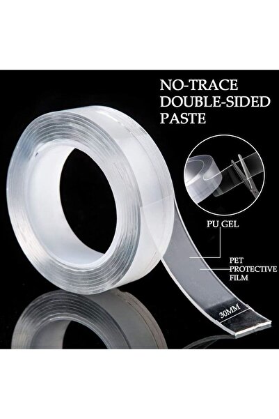 Choice17 30mm 1mm 1m 1/3/5m Nano Tape Double-Sided Adhesive Tape Traceless Waterproof Tape For Bathroom Kitch