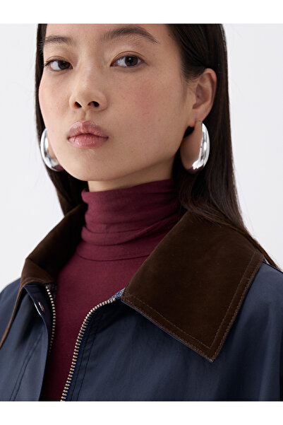 Nocturne Shirt Collar Garnished Coat