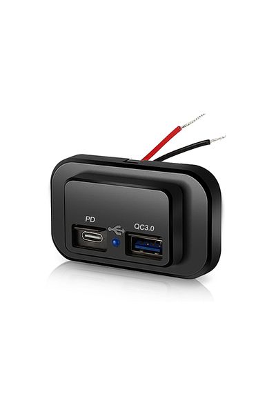 kebidu Pd Qc3.0 Pd Qc3.0 Car Charger Socket Quick Charge 12v/24v For Motorcycle Auto Truck Atv Rv Bus Dual