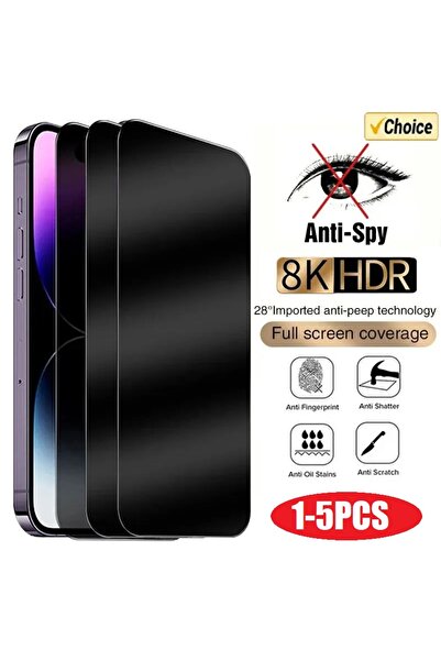 Choice71 مجموعة حماية من التجسس (3 قطع) لهواتف آيفون 15 برو، وزجاج مضاد للتجس...