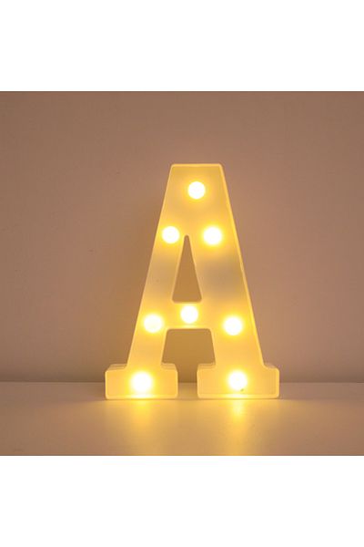 Choice 22cm A Wedding Decorative Name Letters Alphabet Letter Led Lights Luminous Number Lamp Night Light P