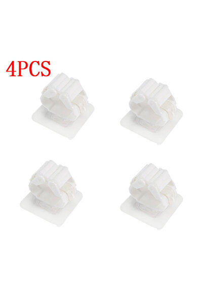 Choice رف تخزين ممسحة أبيض مكون من 4 قطع مع أنبوب شفط معلق للحمام ومشبك ممسحة...