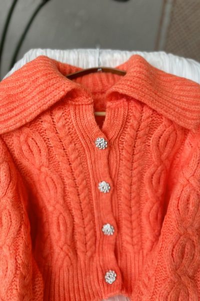 Poliyance Efru Orange Cardigan