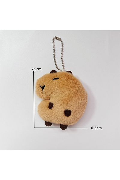 Choice A1 Creative Soft Stuffed Animal Capybara Plush Doll Star Squeak Toy Cartoon Bag Pendant Key Chain Ba