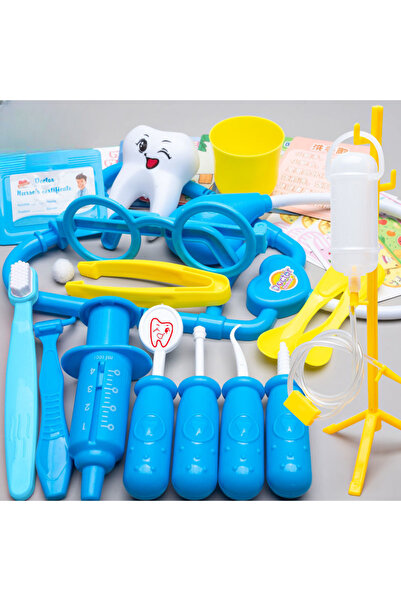 Choice مجموعة ألعاب الطبيب للأطفال من Blue Kids للأولاد والبنات محاكاة سماعة الطبيب للحقن في المنزل وصندوق الأدوات الطبية