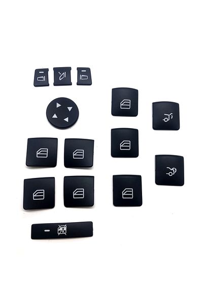 Choice Car Window Glass Lift Button Sticker Door lock Unlock Button Cover Sticker For Mercedes Benz A B ...