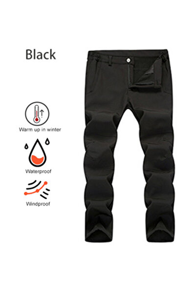 Choice XL black Warm Winter Men Soft Shell Pants Camping&Hiking Travel Waterp...