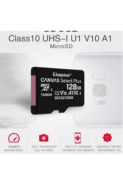 Kingston 64GB Kingston Memory Card Micro SD Card 32GB 64GB 128GB 256GB 512GB TF SDCS2 A1 100MB/S Reading Spee
