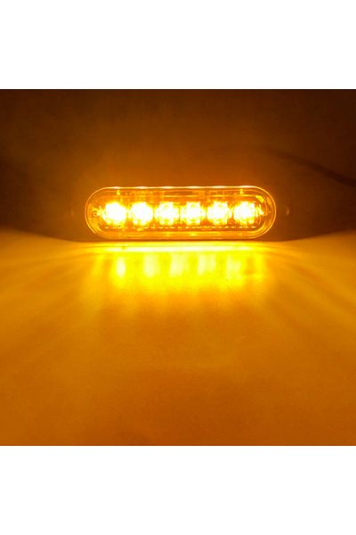 Choice أضواء ستروب LED صفراء وامضة لشبكة مصابيح الطوارئ للسيارات 6 مصابيح تحذير LED أضواء الشرطة