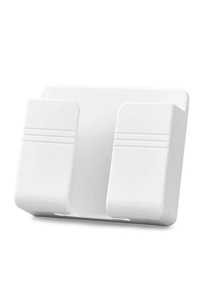 Choice قطعتان باللون الأبيض، حامل شحن الهاتف المحمول المثبت على الحائط مع قاع...