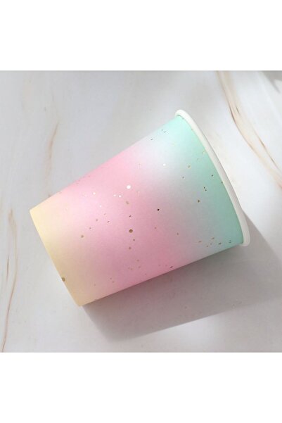 Choice 10PCS Cups Rainbow Tableware Set for Birthday Party Decorati Rainbow T...