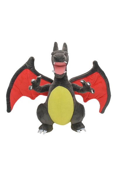 Choice 11cm-30cm Shiny Charizard Plush Toy 9" Stuffed Doll, Collectible Cartoons For Boys Girls Gift,gray
