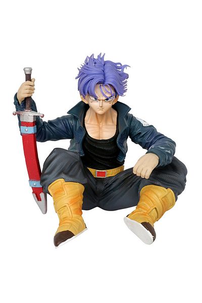 Choice No Box 10cm Dragon Ball Trunks Action Figure Anime Super Saiyan Sitting Position Torankusu Figurine