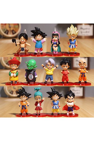 Choice D 13pcs Dragon Ball Z Super Saiyan Son Goku Son Gohan Vegeta Broly Piccolo Majin Buu Action Figure S