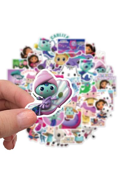 Choice 50pcs-random 50pcs New Gabby Dollhouse Cartoon Stickers Car Motorcycle Travel Luggage Guitar Waterpr
