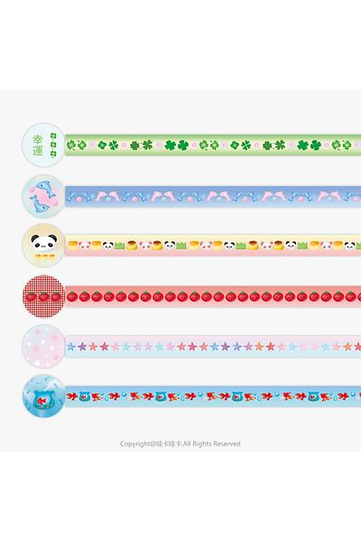 Choice 6pcs All In Cute Tomato Deco Washi Tape Kawaii Four-leaf Clover Masking Tape With Release Paper Wash