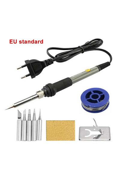 Choice Gray Eu Standard 60w Adjustable Temperature Electric Soldering Iron Eu 220v / Us 110v Welding Iron R