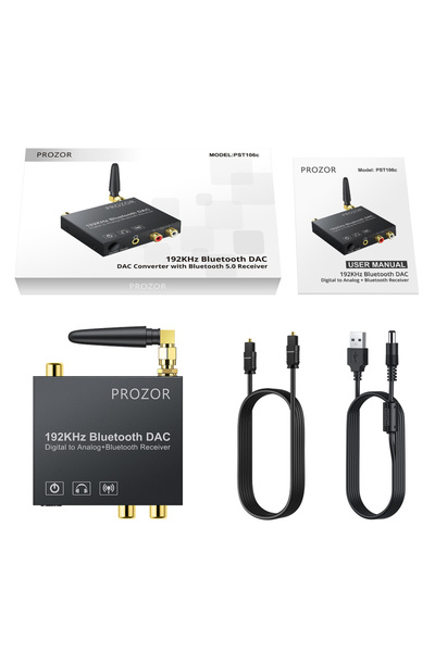Choice Black Prozor Dac Bluetooth-compatible 5.0 Digital To Analog Audio Converter Coaxial Toslink To Rca 3