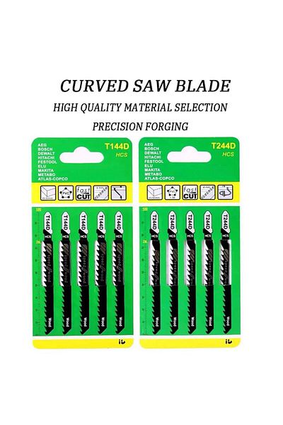 Choice 5Pcs High Quality Curved Saw Blades with Extended Woodworking Electric Saw Blades for Cutting Thi...