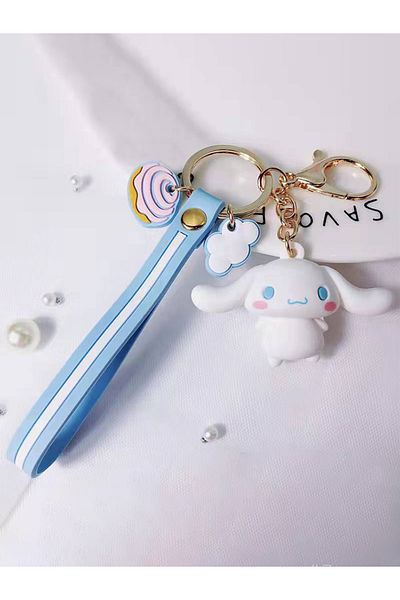Choice Cinnamoroll Kawaii Sanrio Hello Kitty Keychain Kawaii Cartoon Kuromi Car Key Ring Melody Cinnamoroll