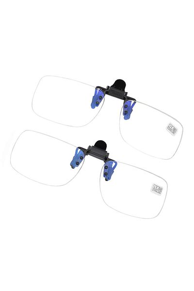 Choice Ultra-light Clip Presbyopic Glasses Reading Glasses Flip Up Down Rimless Magnifying Glasses Lens ...