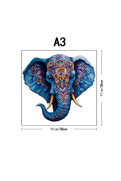 Choice 991-A3 لغز فيل خشبي هدية إبداعية للأطفال البالغين حيوان يصعب فك ضغطه