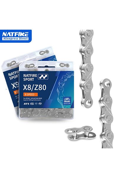 NATFIRE سلسلة دراجة X8 X9 X10 دراجة طريق جبلية 6 7 8 9 10 سرعة 116 126L سلسلة مع وصلة سريعة متوافقة ...