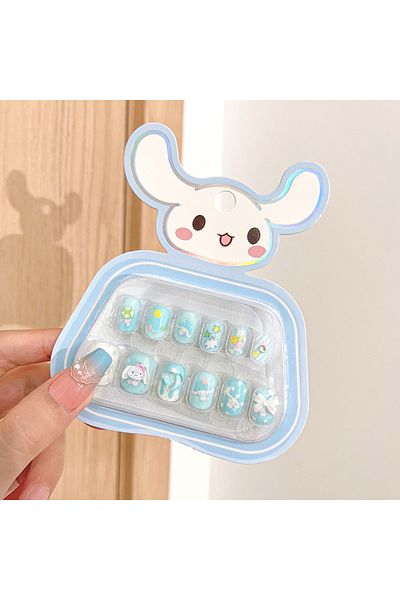Choice 4 Cartoon Sanrio Kids Nail Sticker Cute Hello Kitty Cinnamoroll Kuromi Children Self Adhesive Nail .